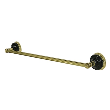 BA9112PB Water Onyx 18 Towel Bar, Polished Brass